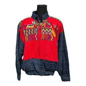 Guatemalan IXMUCANE Native Embroidered Folk Art Handmade Jacket Size M